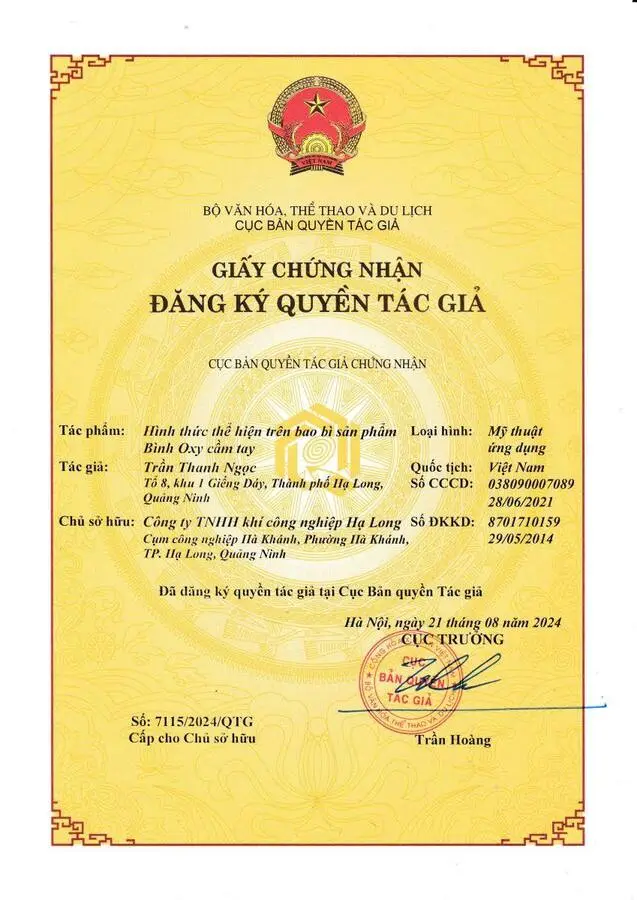 Bình Khí Oxy 1 Lít | Hương Trà Xanh