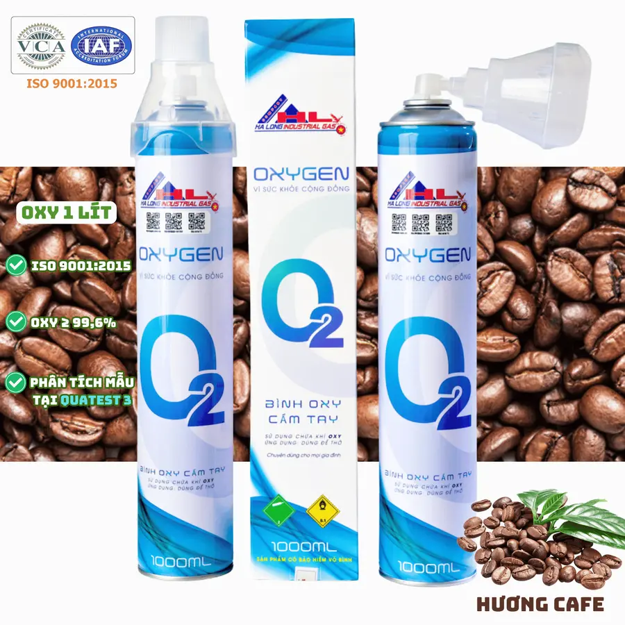 Bình Khí Oxy 1 Lít | Hương Cafe