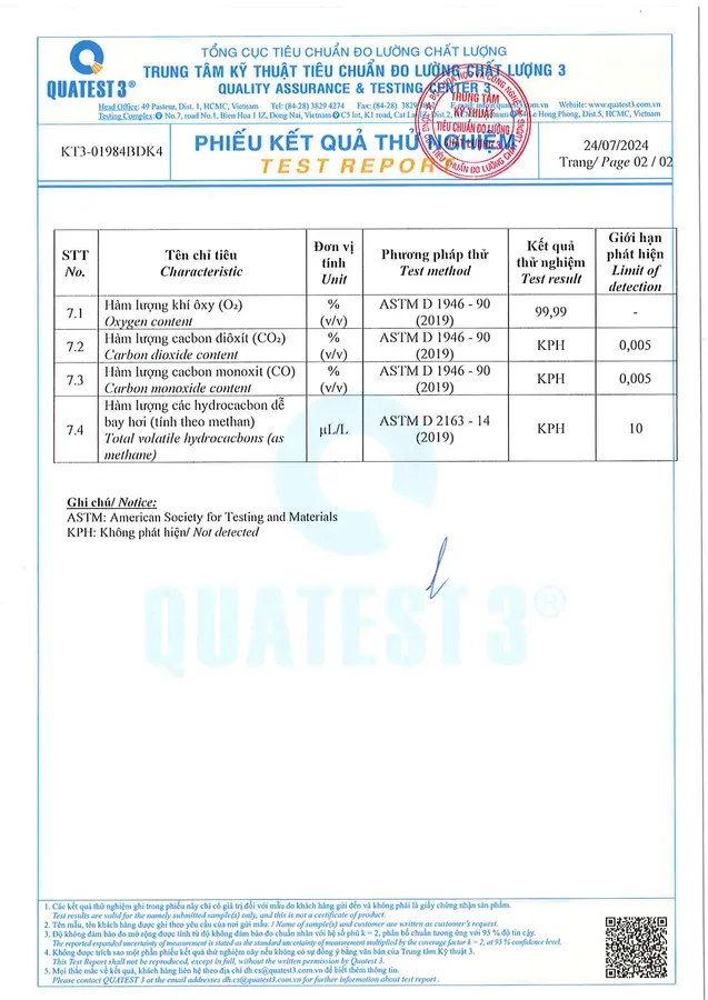 Bình Khí Oxy 1 Lít | Hương Hoa Ly